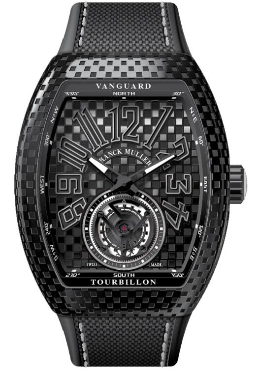 Buy Franck Muller Vanguard Pixel Black Stainless Steel Tourbillon Replica Watch for sale Cheap Price V 45 T BLK PXL (NR) (AC) (PXL NR NR ACBR)